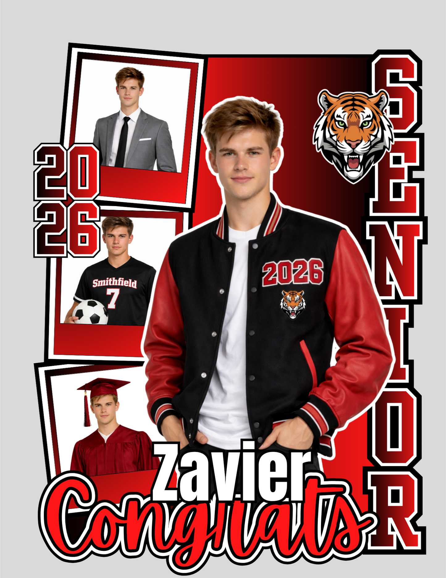 Graduation Fans Template Canva | Editable Photo Fans 4 Designs | Class of 2026