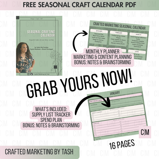 FREE Seasonal Craft Planning Calendar for Crafters