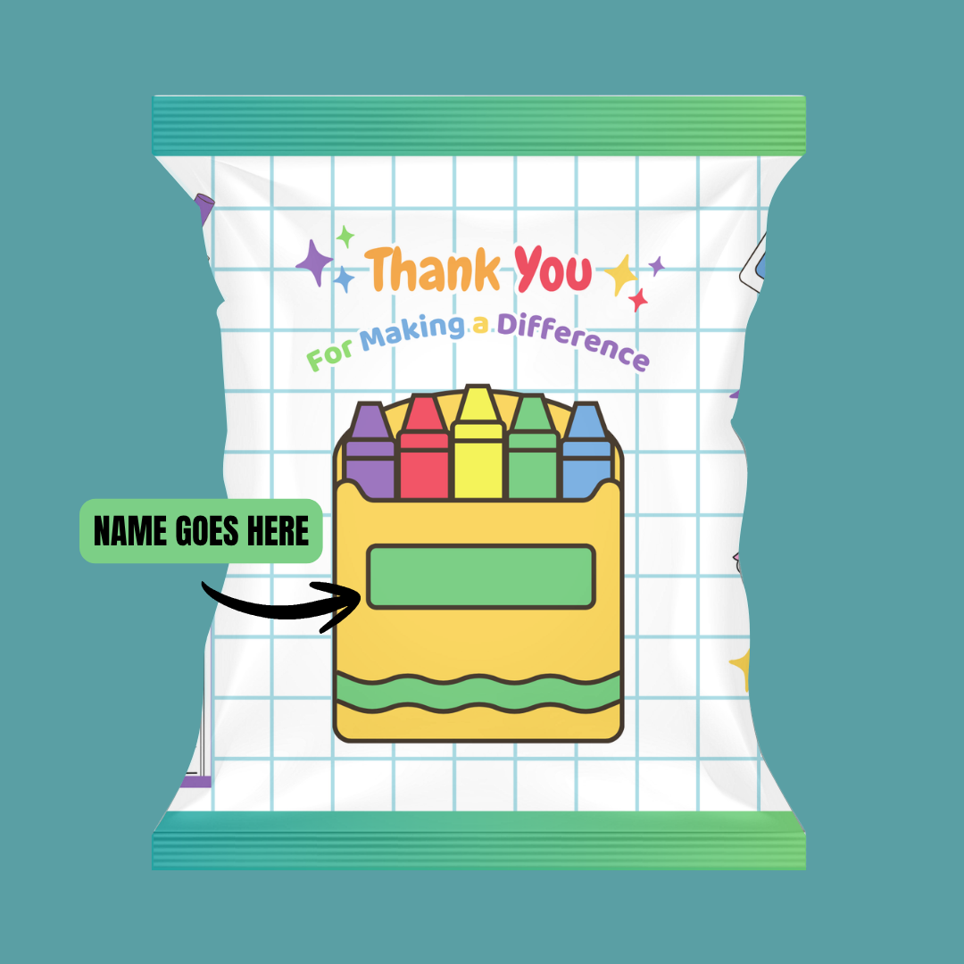 Teacher Chip Bag Designs PDF Bundle | Printable Treat Bag Templates | Teacher Appreciation Party Favors