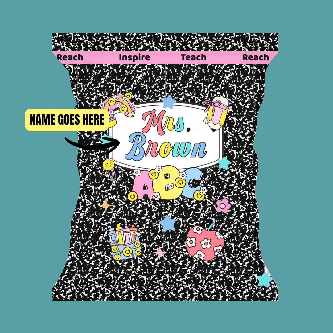 Teacher Chip Bag Designs PDF Bundle | Printable Treat Bag Templates | Teacher Appreciation Party Favors